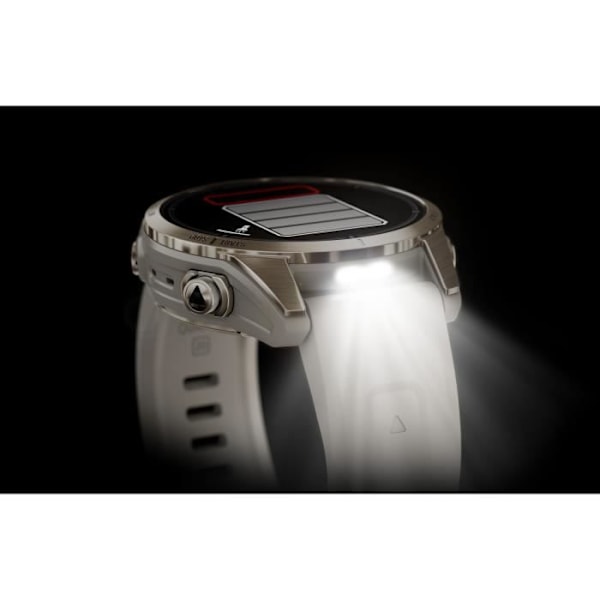 GARMIN - Epix Pro (Gen2) - Højtydende smartur - 42 mm - Stål, Sølv med hvid rem