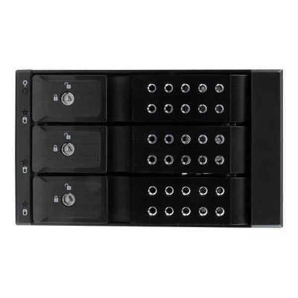 STARTECH Hard Drive Rack Backplane Mobile - Alumiini ilman laatikkoa - 3 SAS II/SATA III 6Gbps kovalevy, Hot Swap