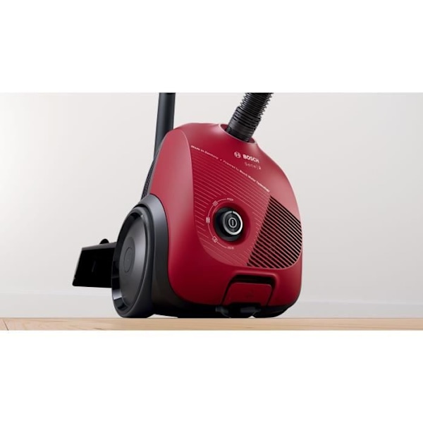 BOSCH BGBS2RD1 kanisteripölynimuri - 600 wattia - 8M - 80 Db - 3,5L pussi - punainen