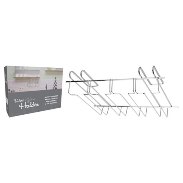 Fremragende husholdningsartikler Vinglasholder til 12 glas metal 442492