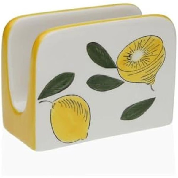 Håndklædeholder - Versa - Keramik - Flerfarvet - 12,5 x 6,5 x 9,5 cm - Gul Flerfärgad