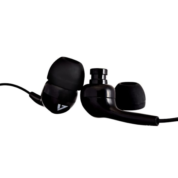 Hovedtelefoner - V7 - HA105-3EB - Kablet - In-ear - 32 Ohm - Sort Svart