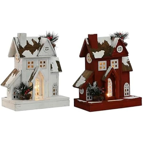 Festdekoration - HOME ESPRIT - Jul - Flerfarvet - 14 x 26 x 32 cm - 2 enheder mångfärgad