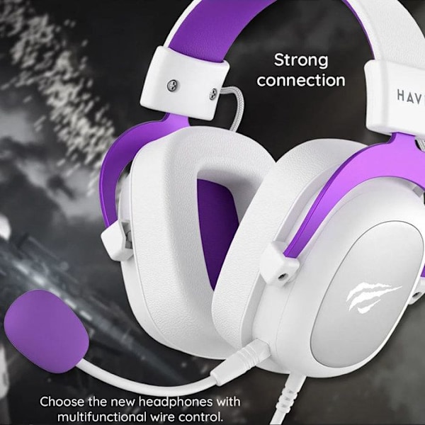 Spil headset - HAVIT - H2002D - Rosa - Stereo - Kablet - Indbygget mikrofon Blå turkos 042