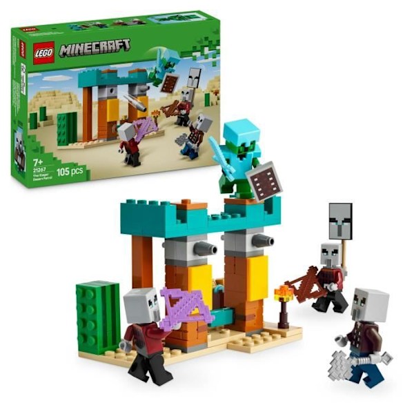 LEGO Minecraft 21267 The Desert Illageois Patrol - Byggespil fra 7 år Flerfärgad