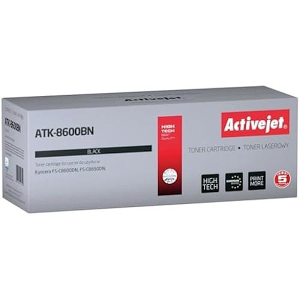 Toner Activejet ATK-8600BN - Erstatning for Kyocera TK-8600K - 30000 sider - Sort