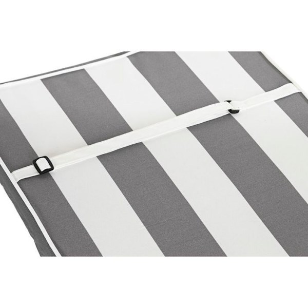 Stolbetræk - DKD Home Decor - Striber - Vandafvisende - Polyester - Firkantet Vit grå