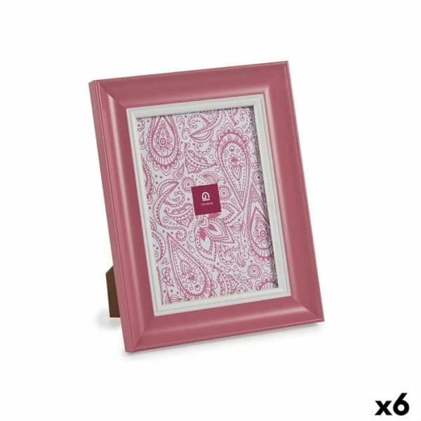fotoramme pink plastikglas (6 enheder) (2 x 24 x 19 cm)