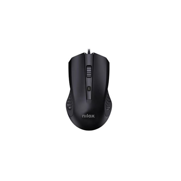 USB Mus - Nilox - MOUSB1013 - Sort - Kablet - 2400 DPI Sort