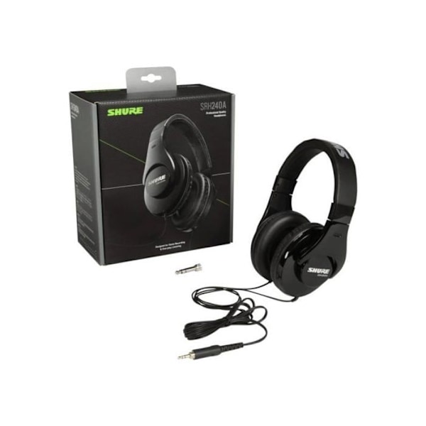 Nomade hovedtelefon - Shure - SRH240-A - Kablet - Circum-aural - Støjisolering