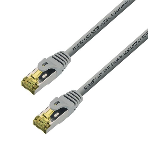 Aisens - A146-0339 - RJ45 LSZH Cat.7 600 MHz S/FTP Pimf AWG26 forbindelseskabel, Grå, 15 m