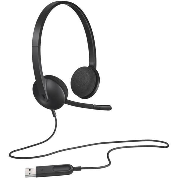 Hörlurar - Trådad - Logitech - H340 - USB - Antistörning - Svart