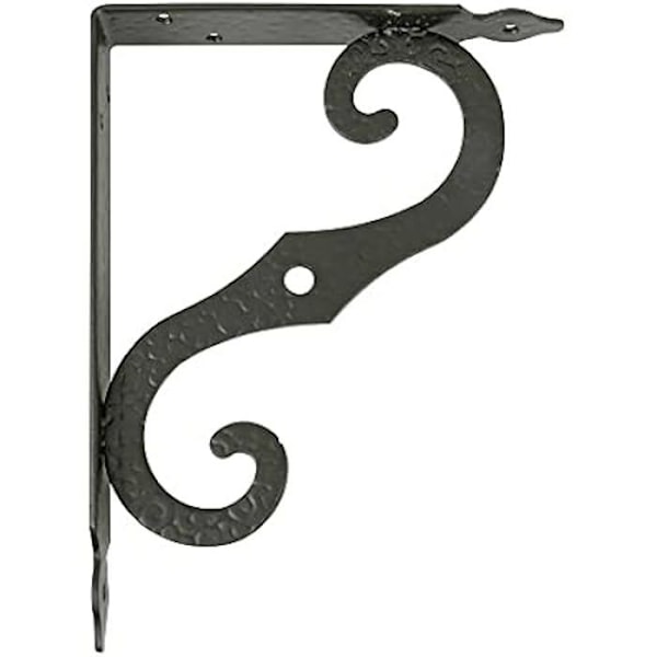 Hyllykonsoli - AMIG - Seinäkulma - Teräs - Musta - 200 x 150mm Svart