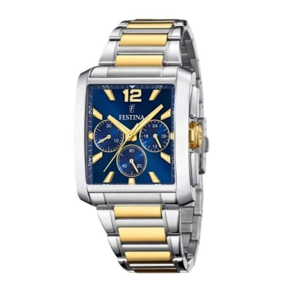 Kellot - Festina - F20637-1 - Kaksivärinen chronometri - Teräskotelo - Sininen kellotaulu Två tonig