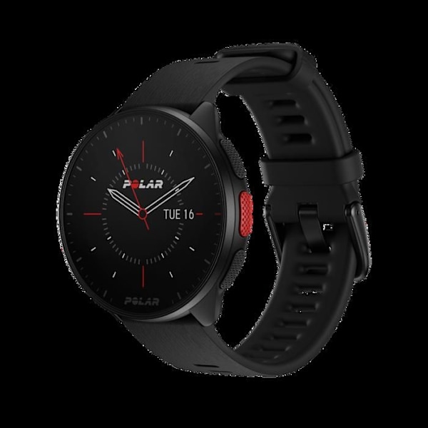 Smartwatch - Polar - Pacer - Indbygget GPS - Herzfrequenz - Vandtæt op til 50m sort