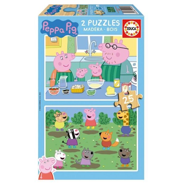 2 x 25 bitars pussel: Peppa Pig