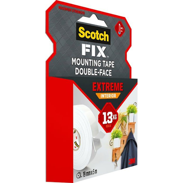 Scotch - PGS05-1950-P - Fixeringsbånd til indendørs Extreme, 19 mm x 5 m, 1 rulle (Emballagen kan variere)