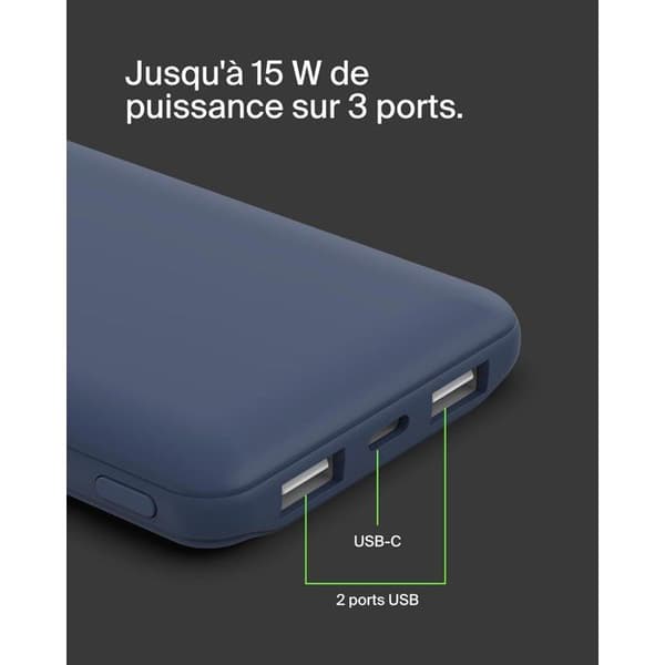 Externt batteri - BELKIN - 10 000 mAh - Blå Blå