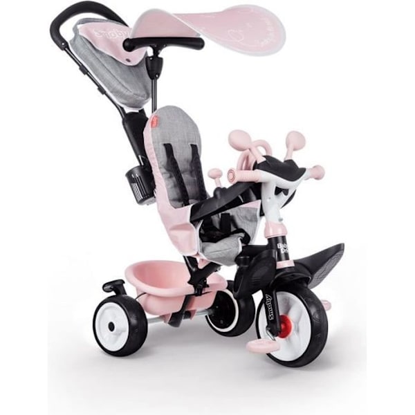 Smoby Baby Driver Plus Evolutionary Trehjuling - Rosa Ros