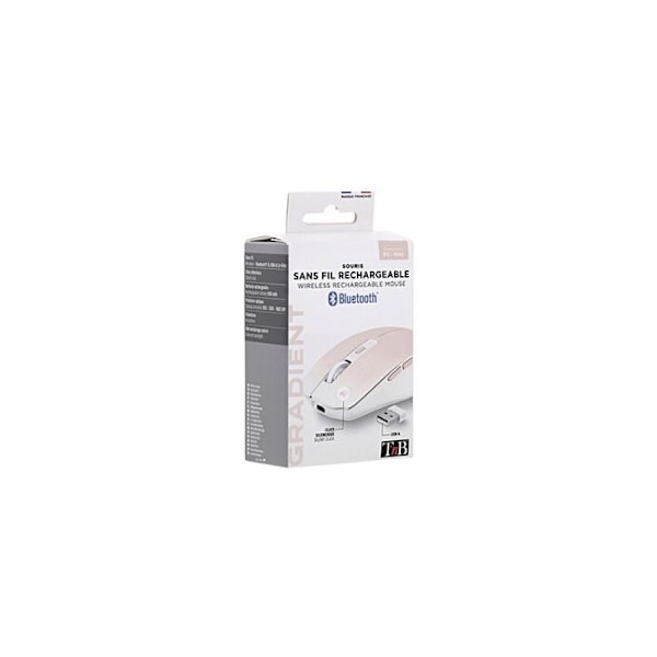 Mus - TNB - MWGRADIENTPK - Genopladelig - Bluetooth og Dongle - Pastelrosa