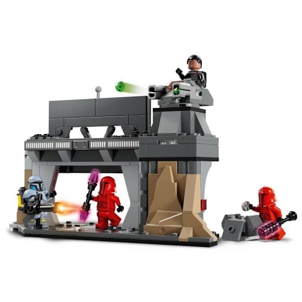LEGO® Star Wars 75386 Mandalorian Paz Vizsla og Moff Gideons kamp - Legetøj for 7 år Grå och svart