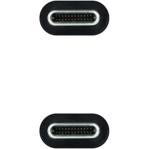 NANOKAAPELINEN, YHTEYSTAPA 10.01.4102 Kaksois-USB 3.1 Gen.2 Type C Uroskaapeli 2m musta 5A 4K-60Hz 10Gbps 5A 10.01.4102 2m musta
