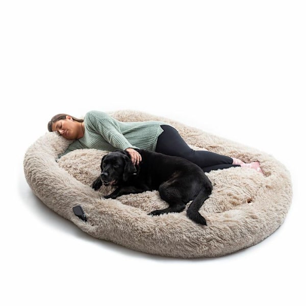 Hundsäng för människor - InnovaGoods - XXL - Beige - Ergonomisk - Avtagbart överdrag Beige