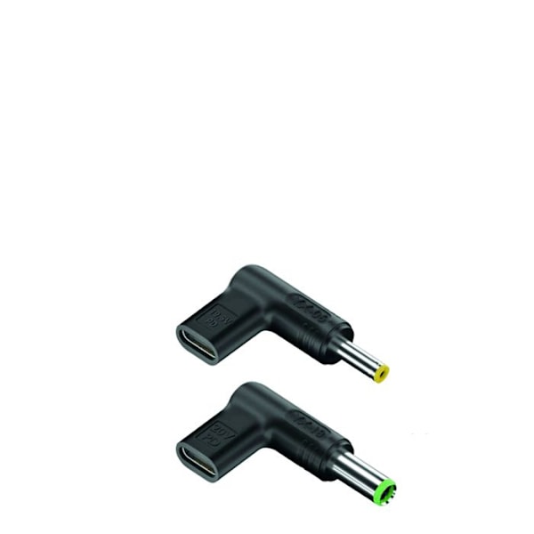 NGS BUD-T: Erstatningspakke med 2 USB-C strømadaptere kompatible med TOSHIBA bærbare computere.