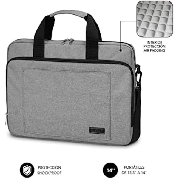Air Padding 13,3-14'' datorväska Grå - SUBBLIM - REPELE LIQUIDOS/BOLSILLO EXTERIÖR