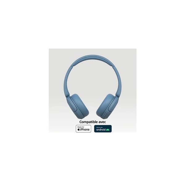 Hörlurar - Sony - WH-CH520 - Bluetooth - 50 timmars batteritid - Över örat - BLÅ BLÅ