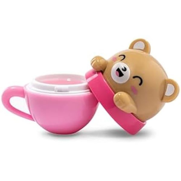 MARTINELIA - Kawaii Cup læbepomade til børn - Fugtgivende læbepomade til piger - Tilfældig model kokos, jordbær, drue Slumpmässigt mönster kokos, jordgub