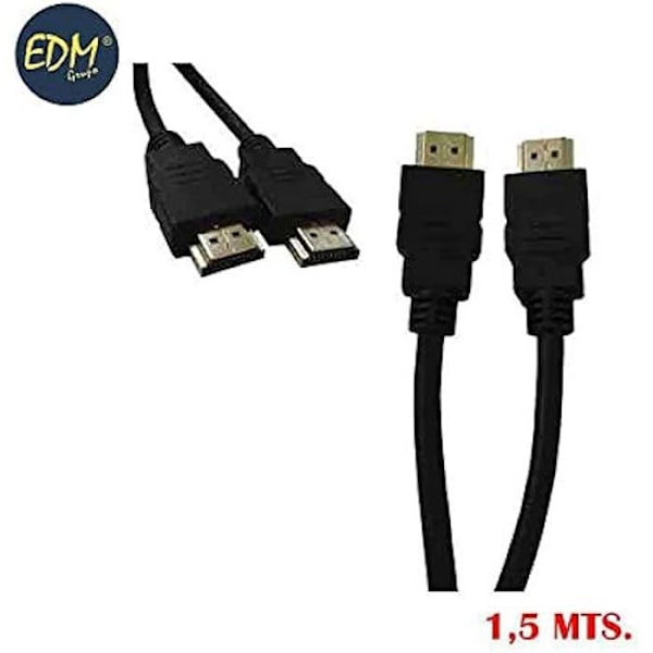 HDMI-kabel - EDM - 1,5 m - Høj hastighed 1,4 - Multimedietilslutning - Made in Spain