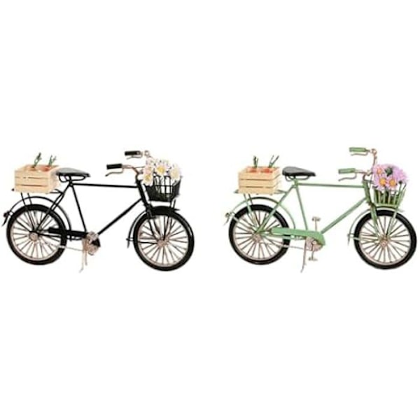 Dekorativ figur - HOME ESPRIT - Vintage Cykel - Sort - Flerfarvet - 2 enheder Flerfärgad