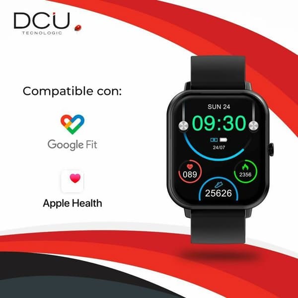 Smartklocka - DCU - Böjd glas PRO - 1,83" pekskärm - Bluetooth 5.1 - IP67