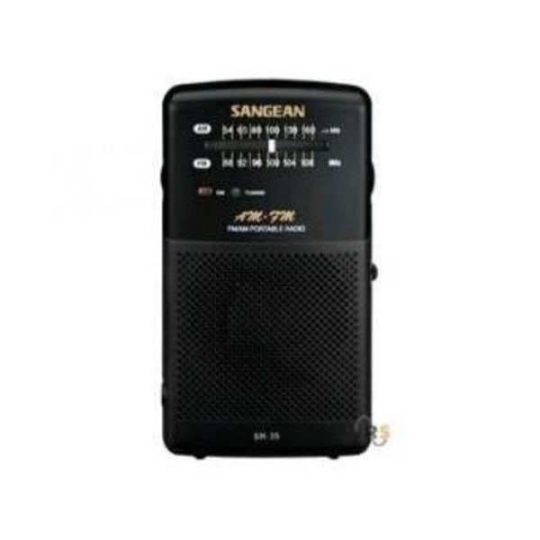 Bærbar radio - SANGEAN SR35 - Dual band FM/AM - Integreret højttaler - Sort