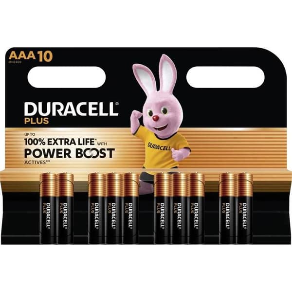 Duracell Plus Power Boost Pile LR3 (AAA) alkalinen 1.5 V 10 kpl