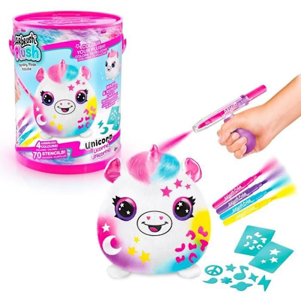 Personaliserbar Plysj Airbrush Plush Baril Squishy - Canal Toys - Kreative fritidsaktiviteter for børn fra 6 år