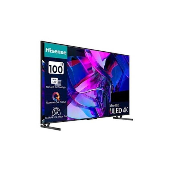 Hisense 100U7KQ 254 cm 4K QLED TV Sort