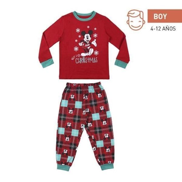 Cerda Mickey långpyjamas för barn - röd - 8 år gammal Röd 8 år