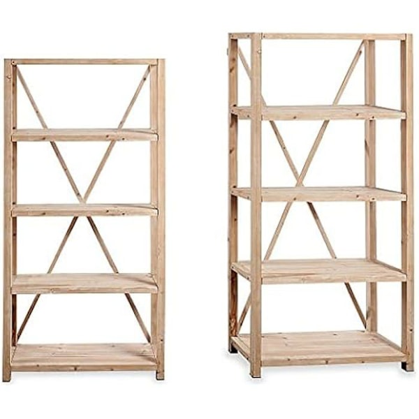 Hylla - DKD HEMINNREDNING - Brun - Trä - 40 x 160 x 105 cm - Vardagsmöbler mångfärgad