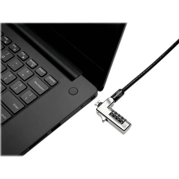 Antivolt til bærbar computer - KENSINGTON - Slim Combination - Sort - Nøglefri sikkerhed - Ultrafint kabel