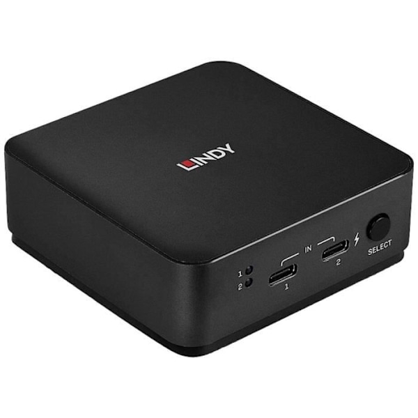 KVM-switch - LINDY - 2 porte Type C - Dual HDMI 4K60 - Ultra HD 4K60Hz - MST og SST Grå