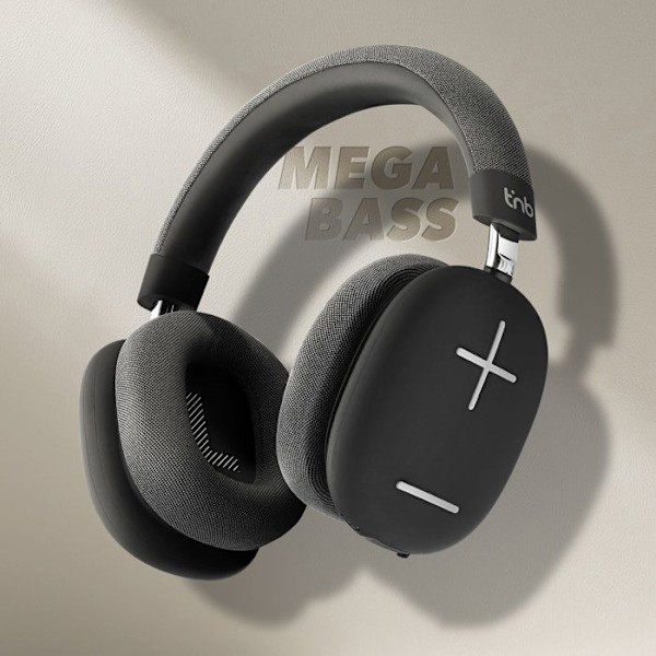T’NB Bounce Max - Langaton Circum-aural Kuulokkeet Uusi Versio, Mukava ja Peittävä, Bluetooth-yhteydellä - Musta