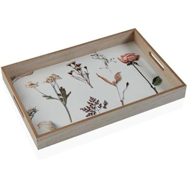 MDF-puutarjotin - VERSA - Monivärinen - 46,5 x 31,5 x 6,5 cm - Suorakaiteen muotoinen - Laatu parhaaseen hintaan Flerfärgad