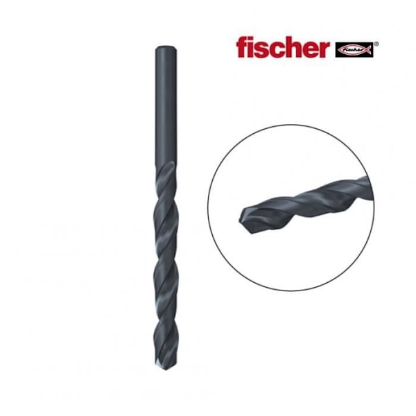 Foret metall HSS-R - FISCHER - DIN 338 - 13,0 mm - Spetsvinkel 118° - HSS-R stål Grå