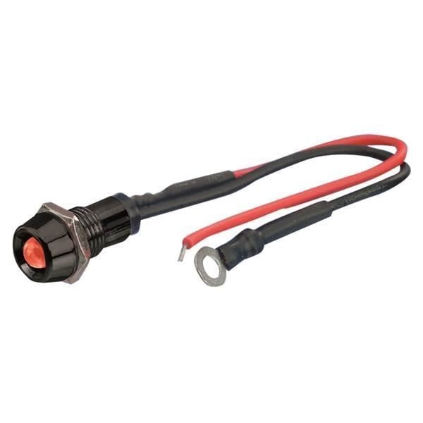 LED styring - FOLIA TEC - brandrød reflektor - diameter 10mm - 1 stk