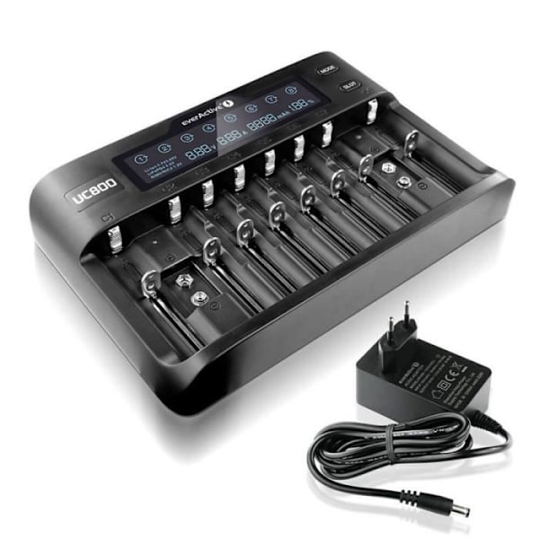 everActive AKKU LATAUSLAITE UC-800 - 5903205772169 musta