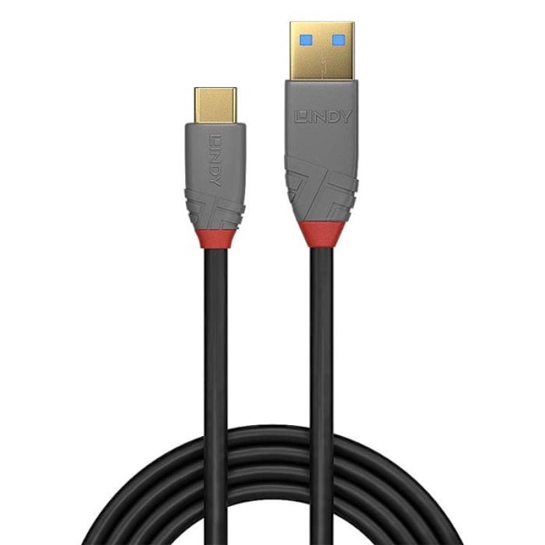USB 3.1 type C / A kabel - LINDY - Anthra Line - 5A - 1m