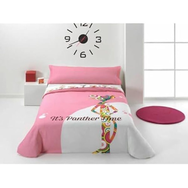 Hosteline Pink PANTER PP sängkläder set för 90cm säng - Flerfärgad mångfärgad