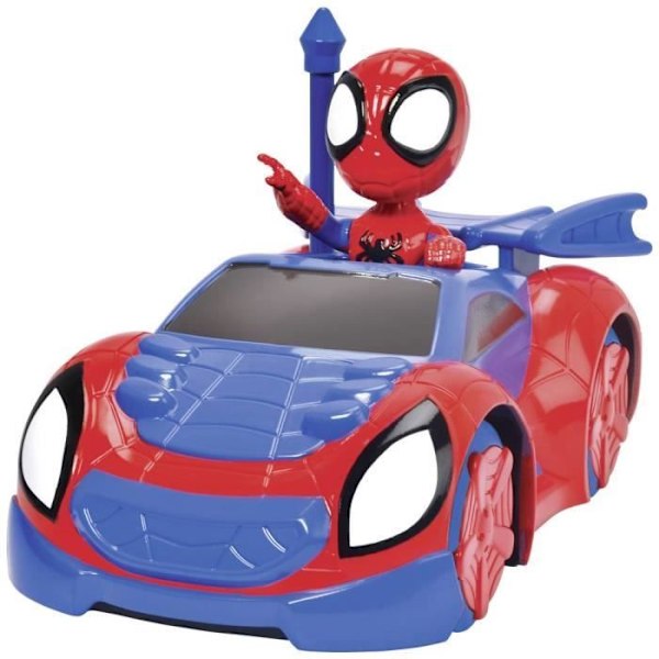 Spidey - Radio-ohjattu auto - 17cm - Mukana Spidey-figuuri Rød og blå